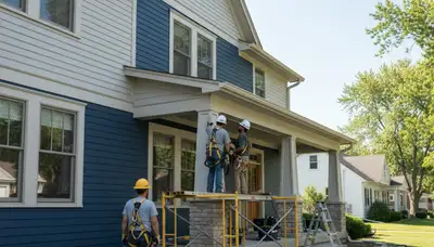 Indianapolis, IN siding repair for residential exterior damage by a professional siding contractor