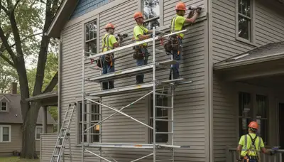 Siding repair in Indianapolis, IN for a home exterior by a professional siding contractor