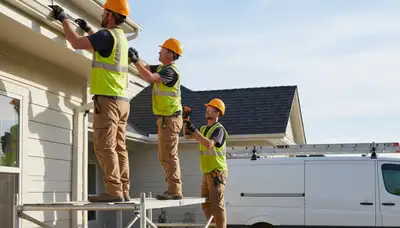 Gutter installation on Indianapolis, IN home by FX Remodeling & Exteriors