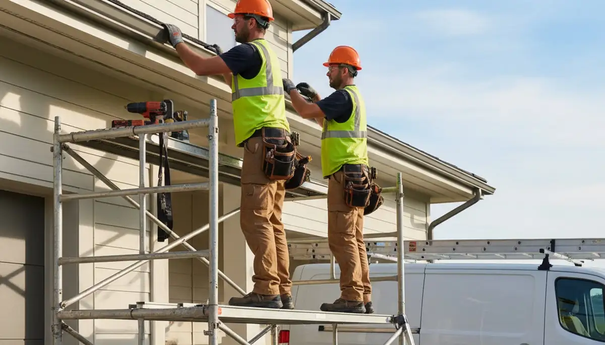 Gutter installation in Indianapolis, IN by FX Remodeling & Exteriors for home drainage protection