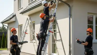 Indianapolis gutter repair by FX Remodeling & Exteriors on a home exterior