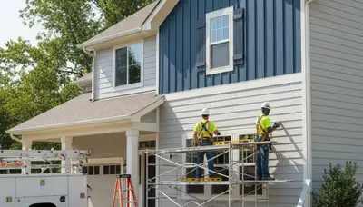 Siding repair service in Indianapolis, IN for damaged exterior siding on a home