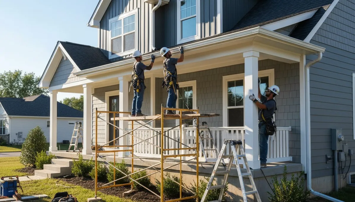 Siding repair service in Indianapolis, IN for damaged exterior siding on a home