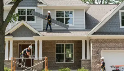 Siding repair in Indianapolis, IN by a local siding contractor for residential exterior maintenance