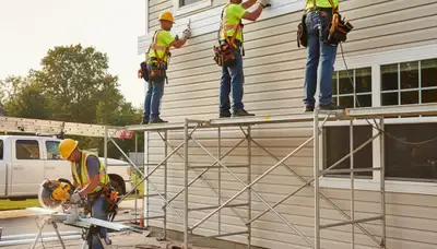 Vinyl siding installation on an Indianapolis, IN home by FX Remodeling & Exteriors