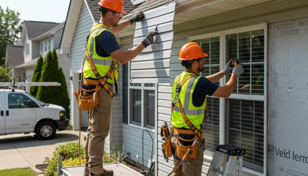 Vinyl siding repair in Indianapolis, IN by FX Remodeling & Exteriors for cracked and storm-damaged siding